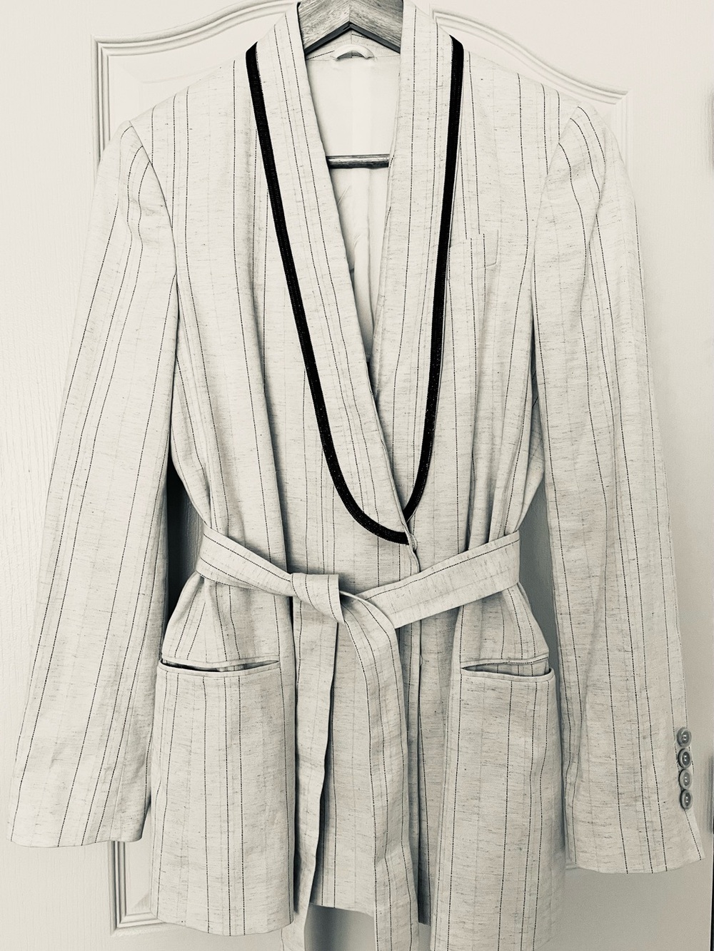 Brunello Cucinelli Belted Blazer Jacket Size 42